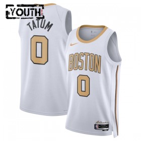 NBA Børn Trøje Boston Celtics Tatum 2025-26 Nike City Edition Hvid Swingman